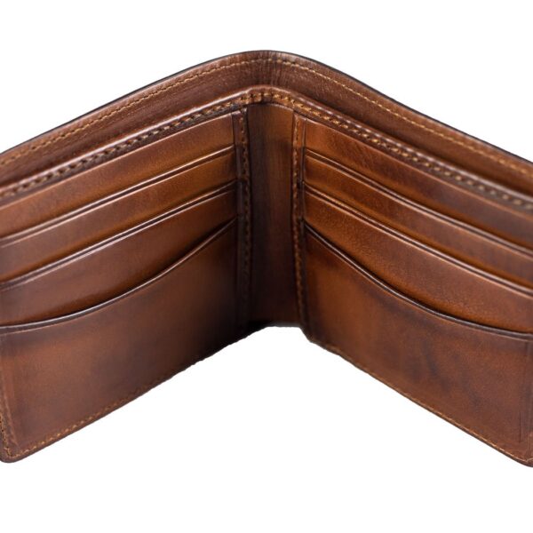 Bosphorus Leather Scripto Patina Light Tan Wallet Medium