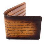 Bosphorus Leather Scripto Patina Light Tan Wallet Medium