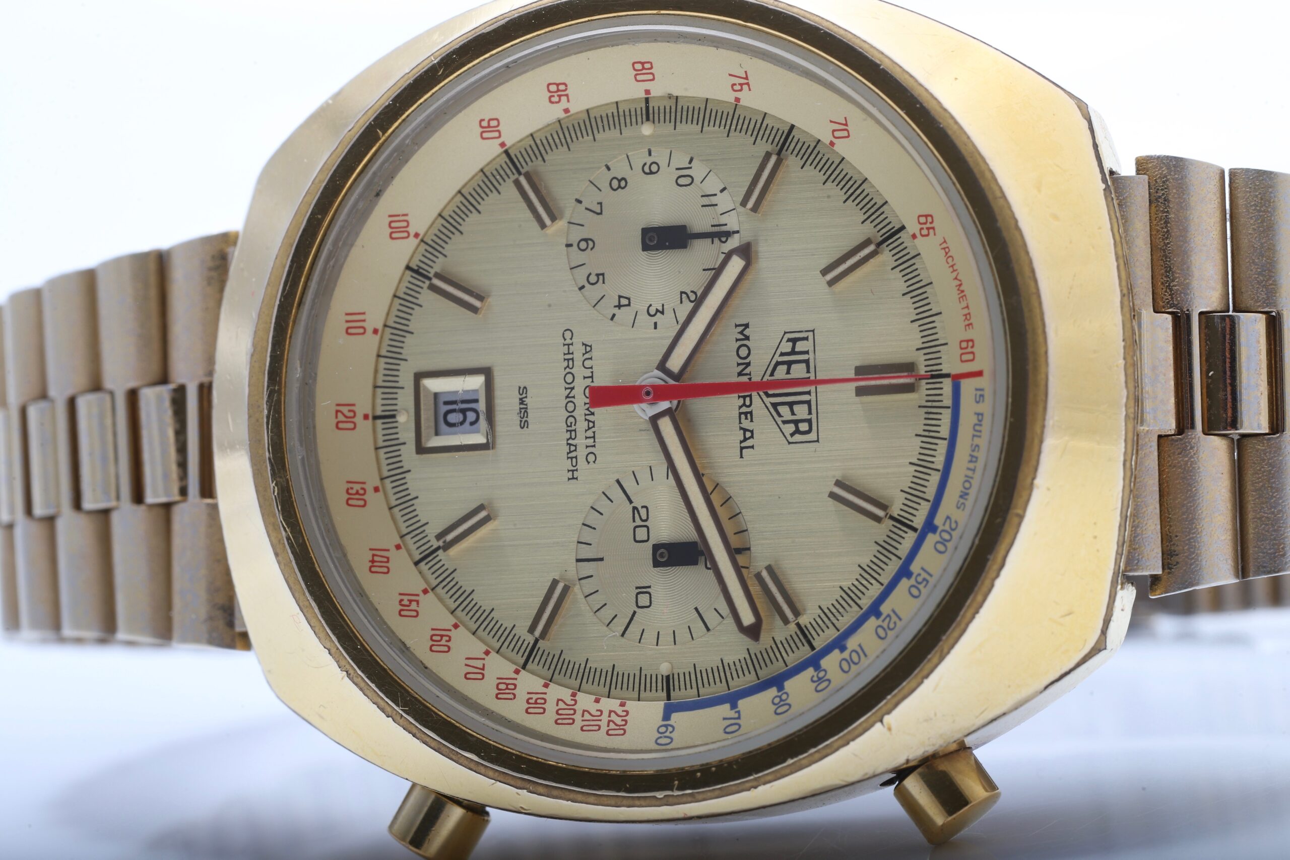 Heuer Leonidas Montreal Manual Wind Vintage 1970 s Gold Plated