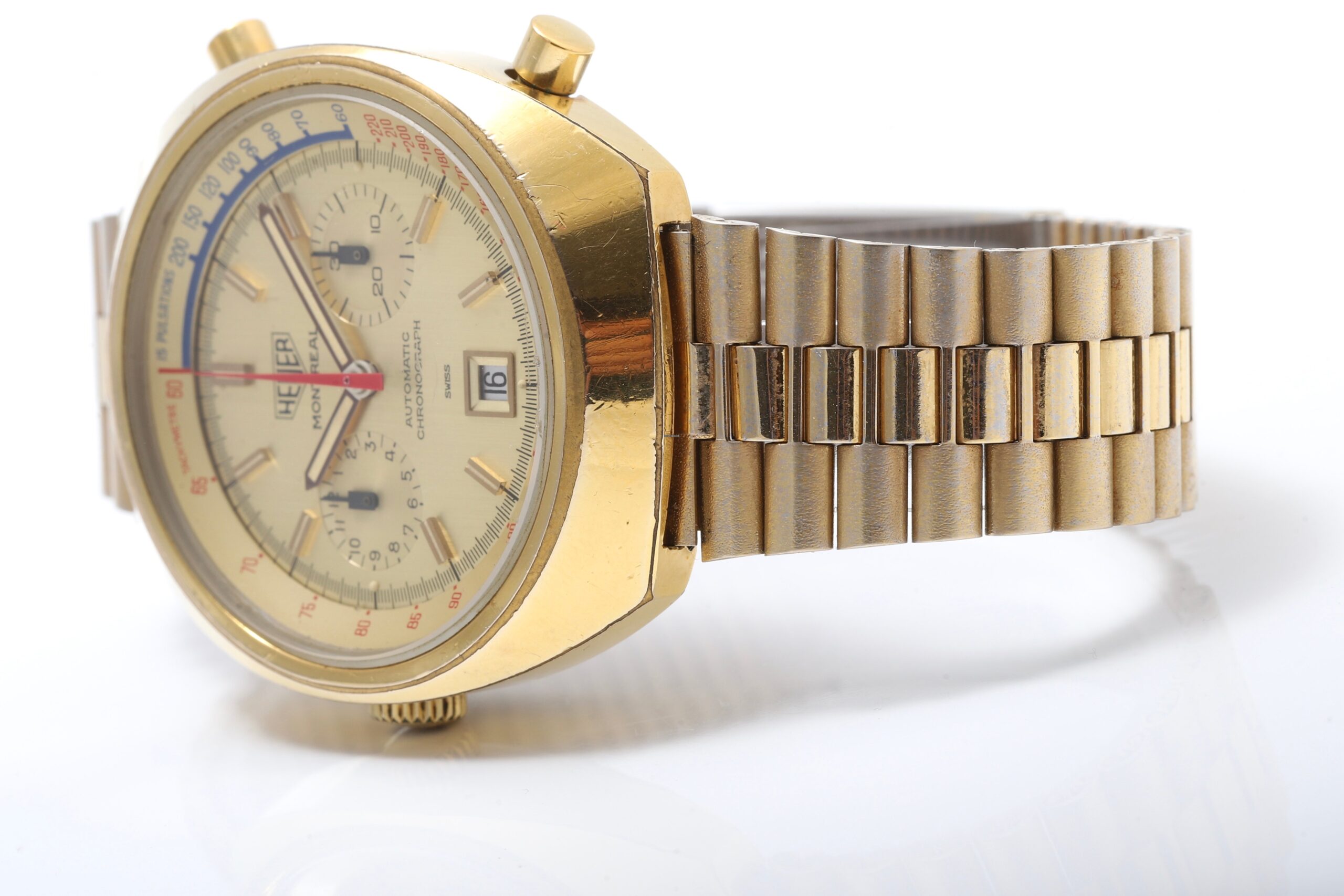 Heuer Leonidas Montreal Manual Wind Vintage 1970 s Gold Plated