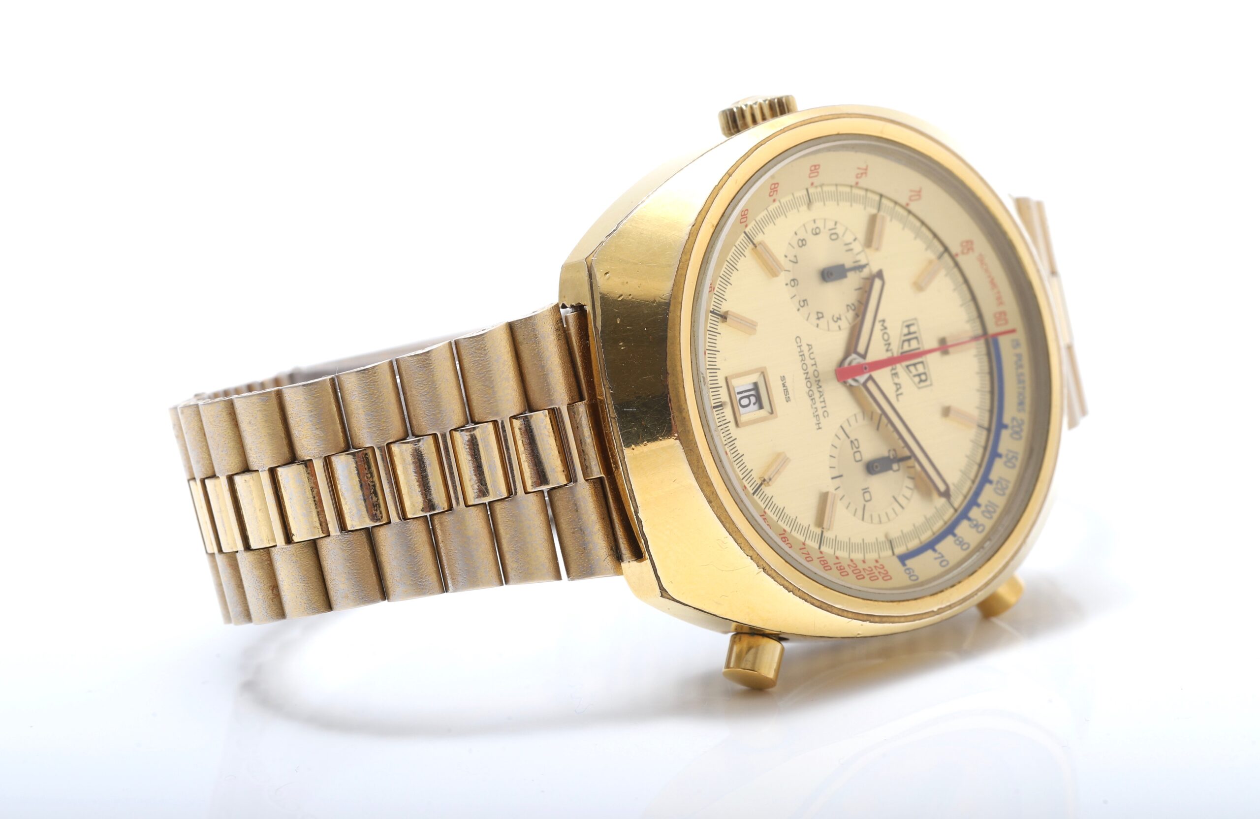Heuer Leonidas Montreal Manual Wind Vintage 1970 s Gold Plated