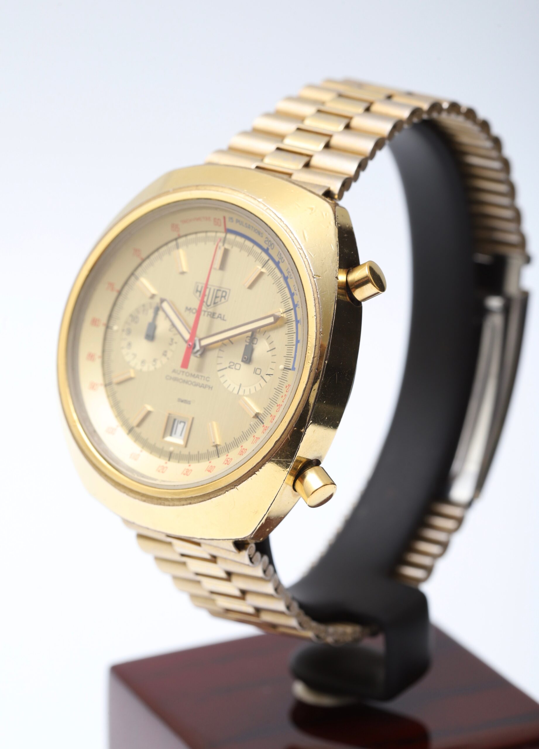 Heuer Leonidas Montreal Manual Wind Vintage 1970 s Gold Plated