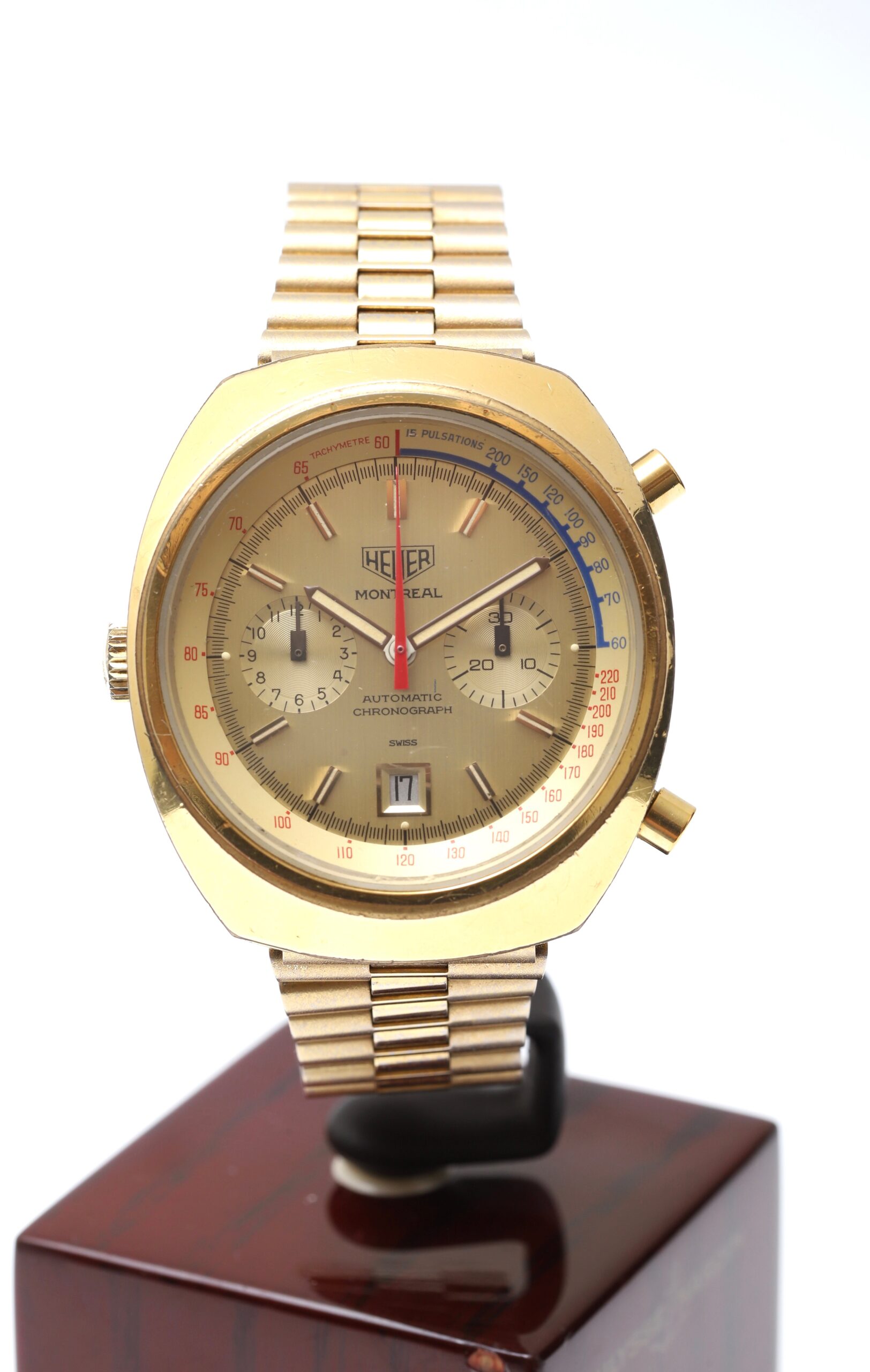 Heuer Leonidas Montreal Manual Wind Vintage 1970 s Gold Plated