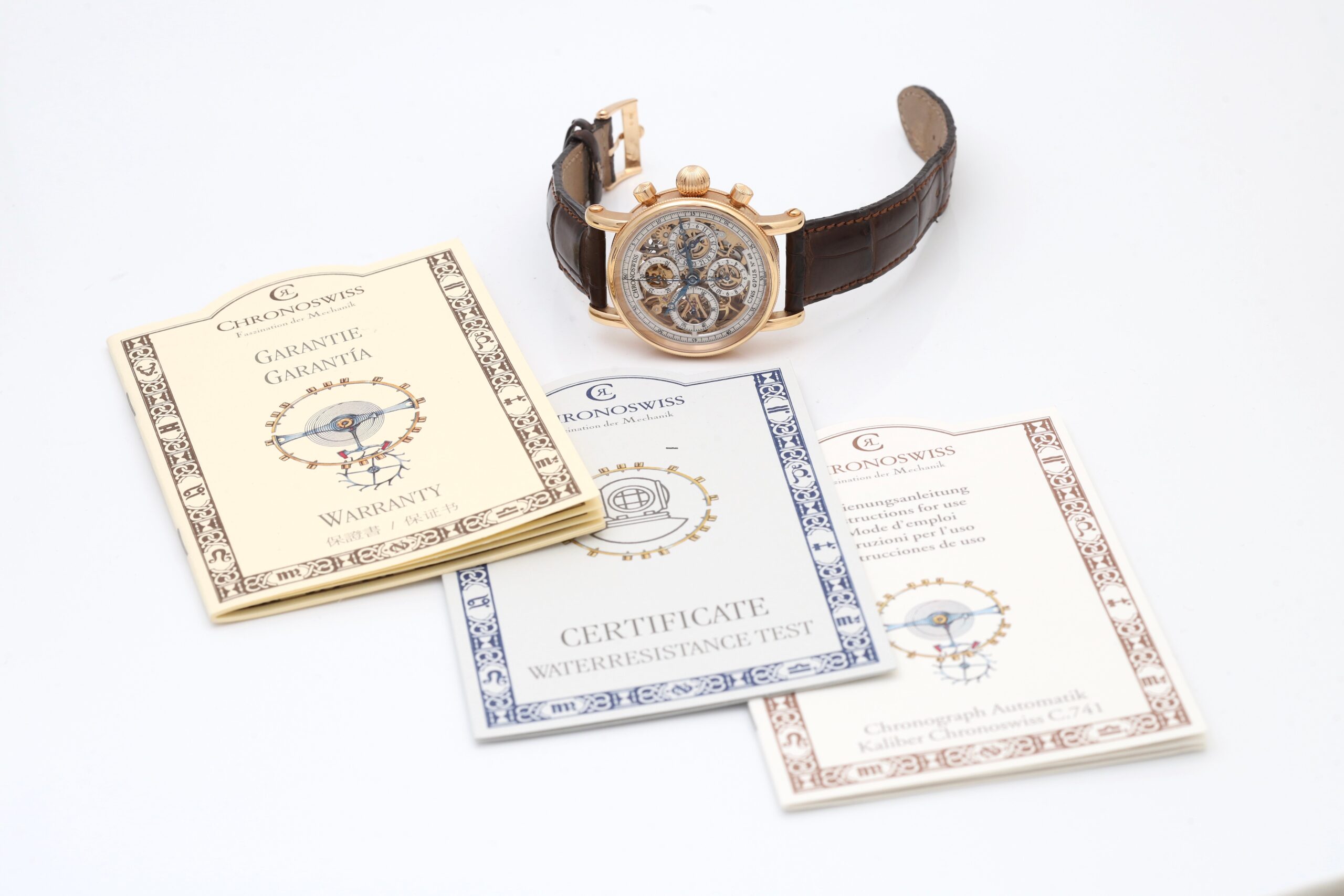 Chronoswiss Chronograph Skeleton Opus Rose Gold 41mm Automatic