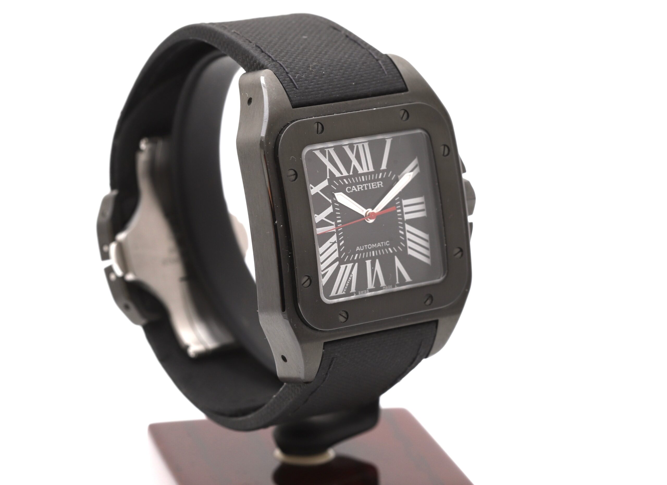 Cartier Santos 100 Large 3774 Stainless Steel Black DLC Automatic Cartier Santos 100 Large 3774 Stainless Steel Black DLC Automatic