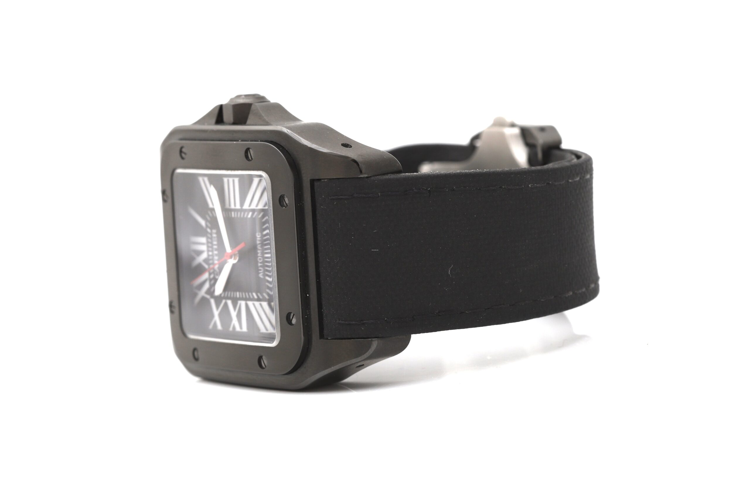 Cartier Santos 100 Large 3774 Stainless Steel Black DLC Automatic Cartier Santos 100 Large 3774 Stainless Steel Black DLC Automatic