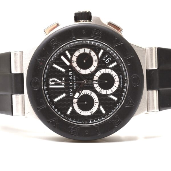 Bulgari Diagono Black Carbon Dial Chronograph 42mm Automatic