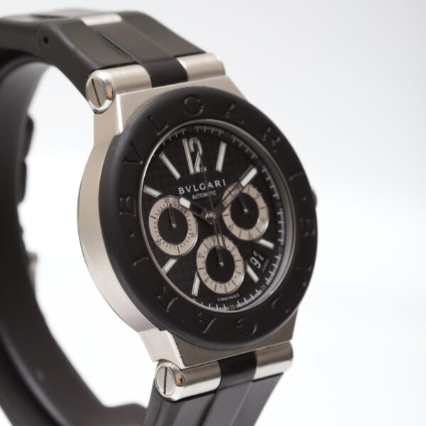 Bulgari Diagono Black Carbon Dial Chronograph 42mm Automatic