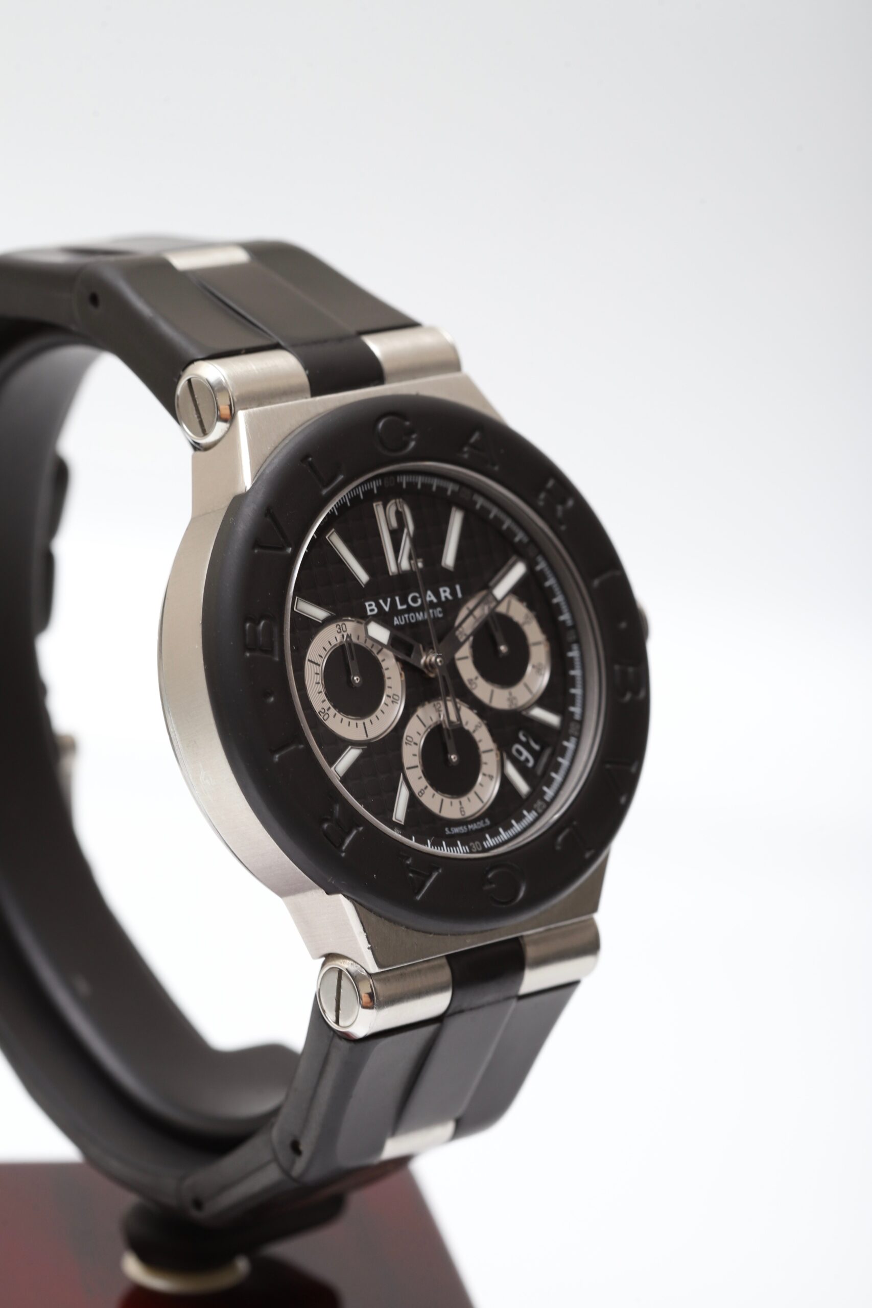 Bulgari Diagono Black Carbon Dial Chronograph 42mm Automatic Bulgari Diagono Black Carbon Dial Chronograph 42mm Automatic