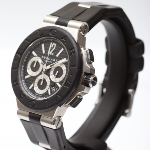 Bulgari Diagono Black Carbon Dial Chronograph 42mm Automatic