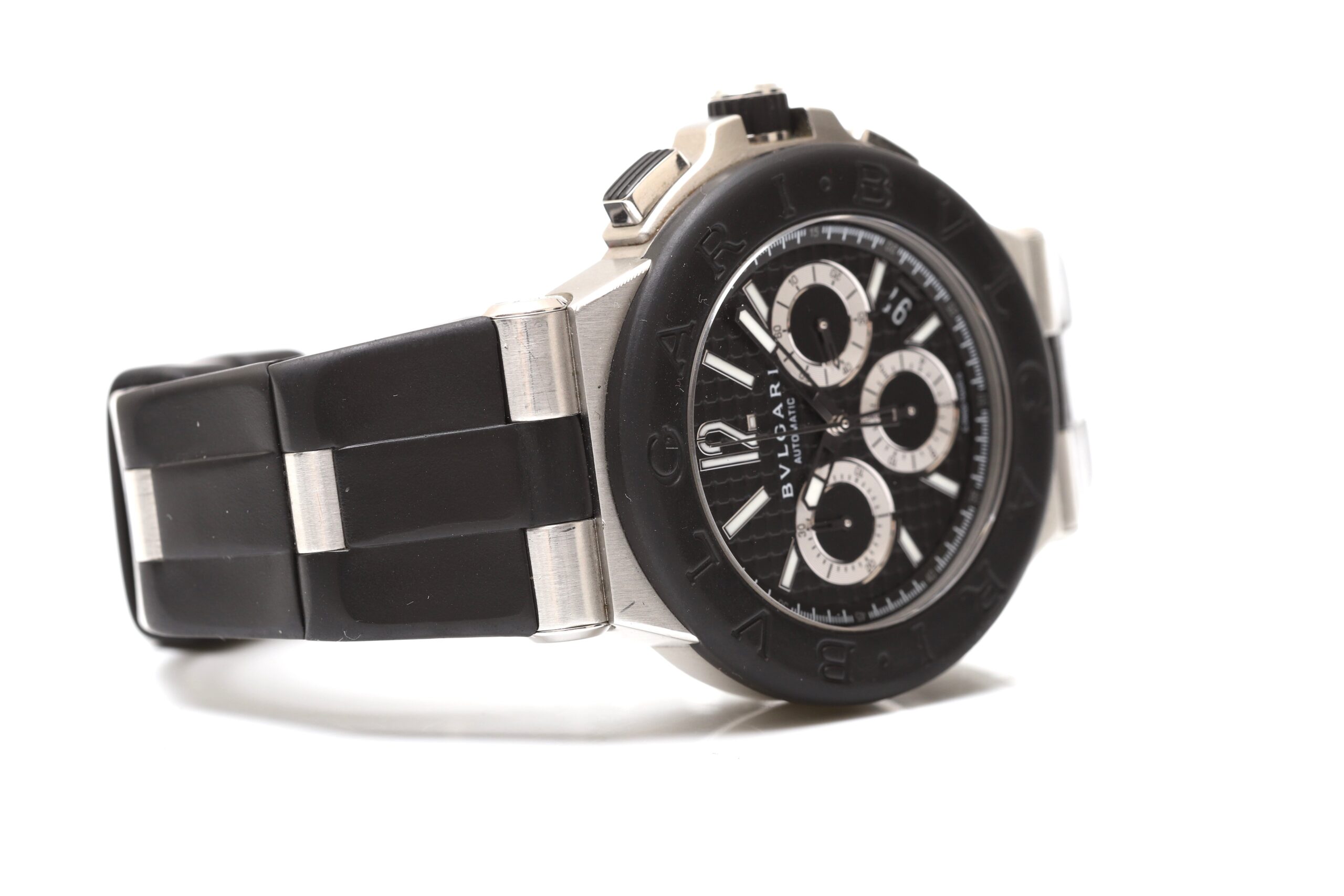 Bulgari Diagono Black Carbon Dial Chronograph 42mm Automatic Bulgari Diagono Black Carbon Dial Chronograph 42mm Automatic