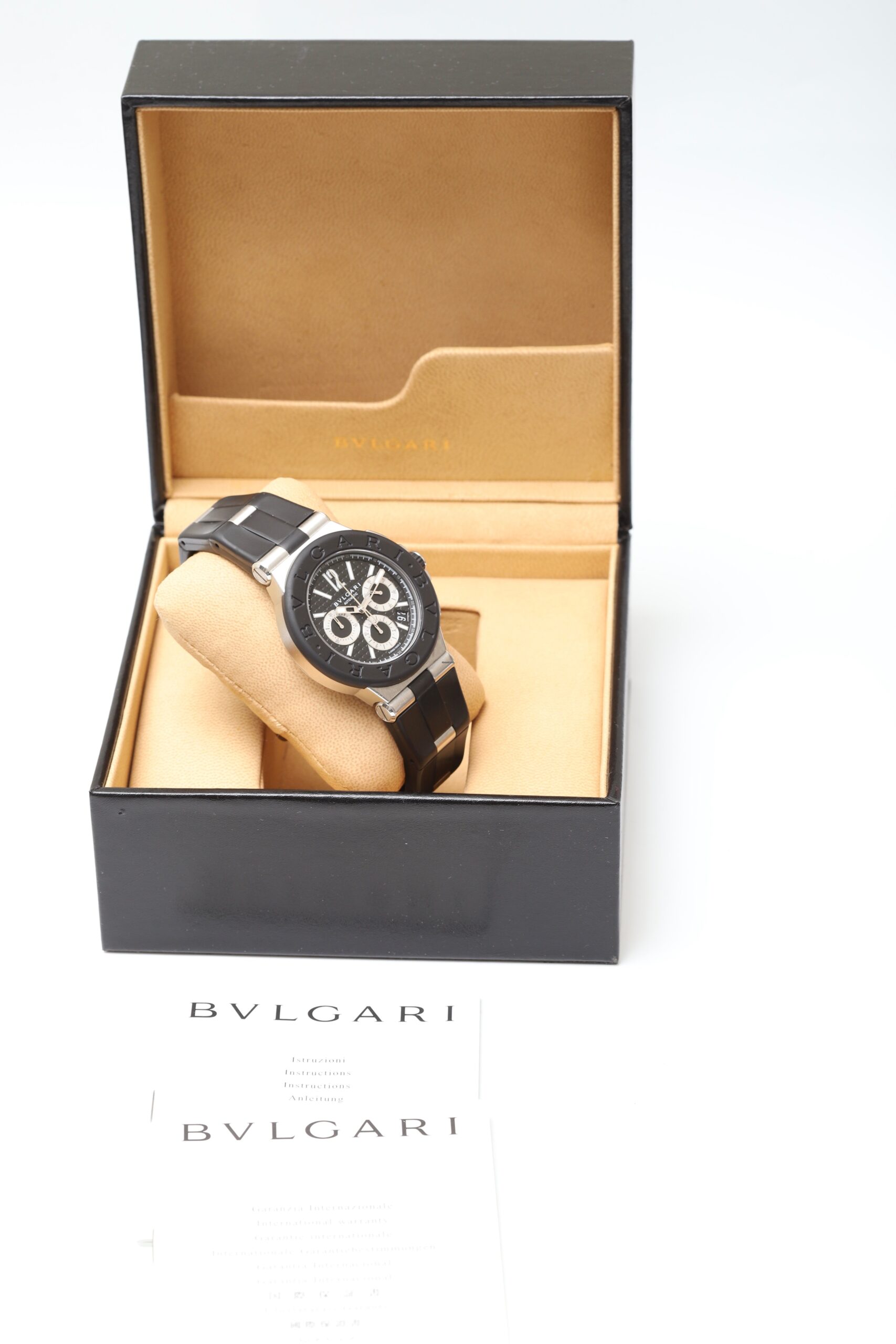 Bulgari Diagono Black Carbon Dial Chronograph 42mm Automatic Bulgari Diagono Black Carbon Dial Chronograph 42mm Automatic