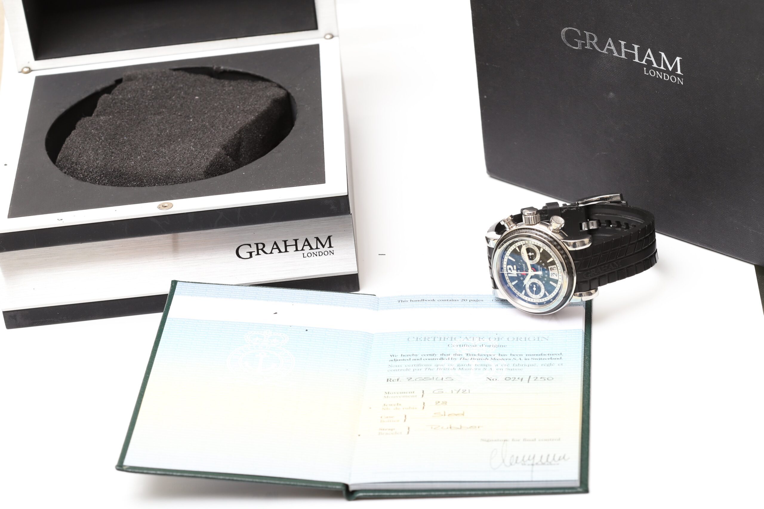 Graham Woodcote Ii Grand Silverstone GMT 44mm Automatic Chronograph