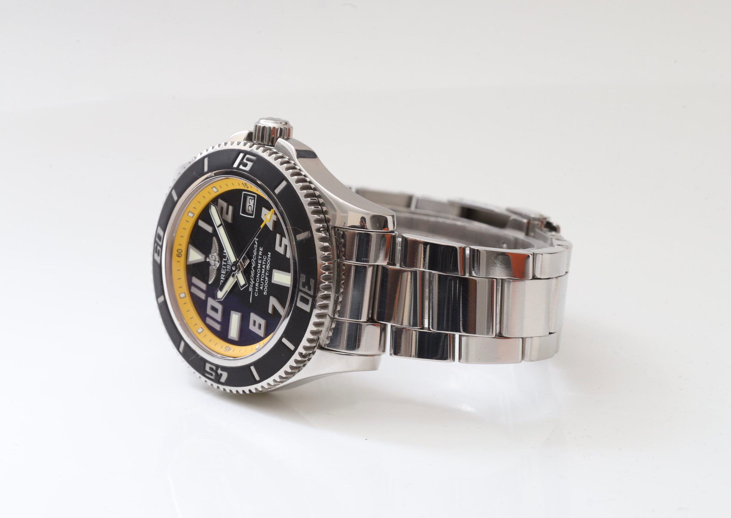 Breitling Superocean 42 Stainless Steel Automatic Yellow & Black
