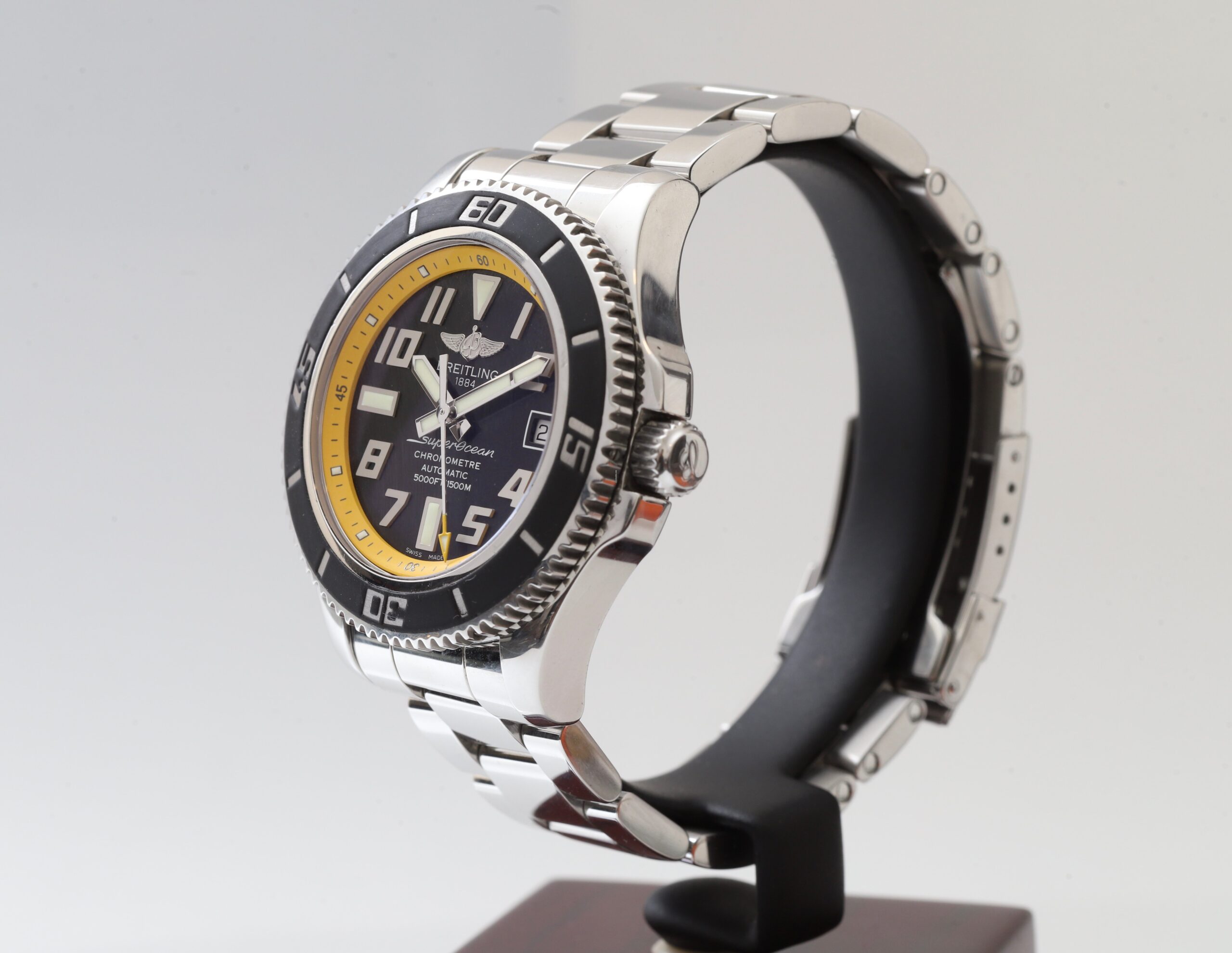 Breitling Superocean 42 Stainless Steel Automatic Yellow & Black