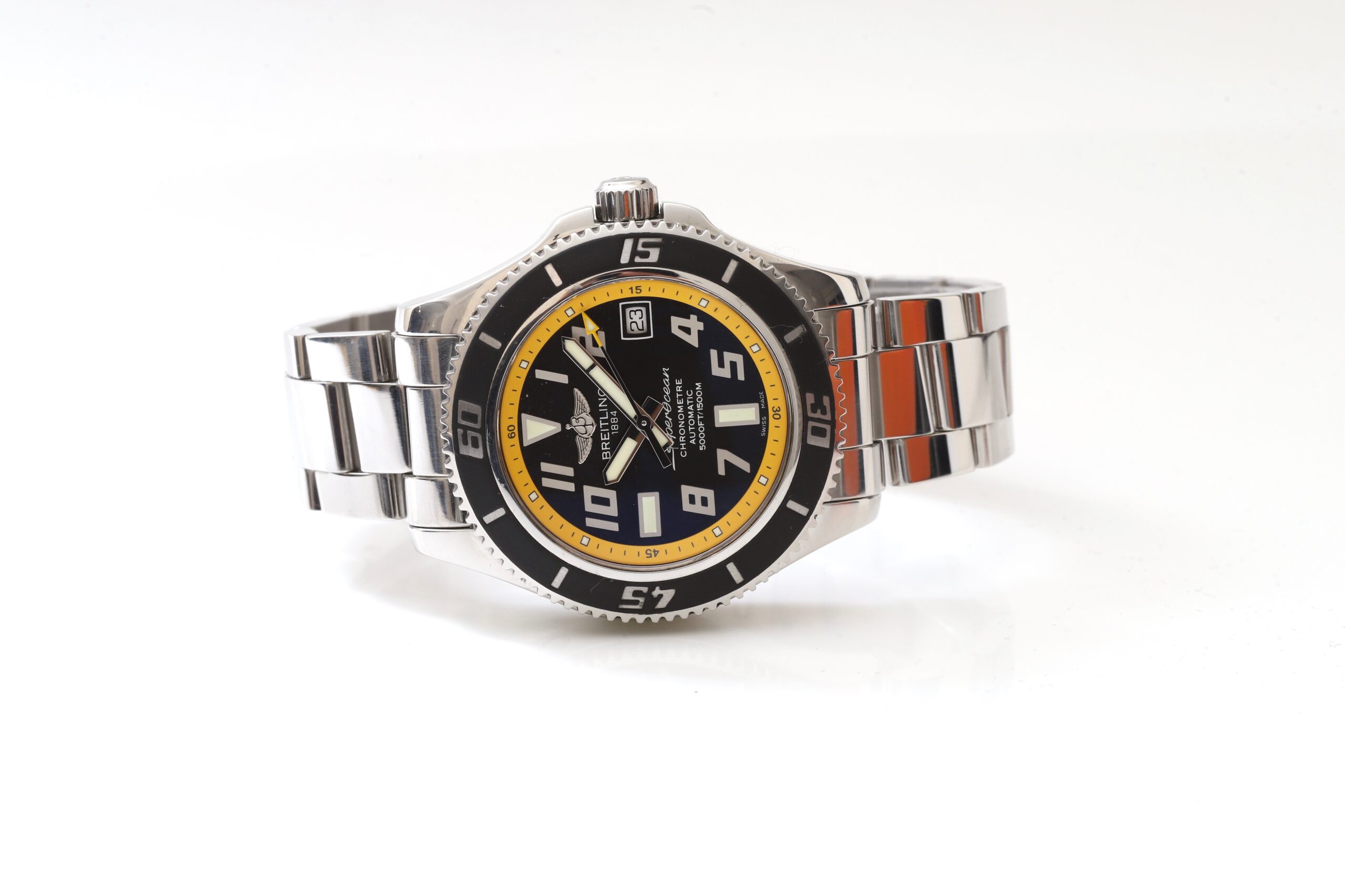 Breitling Superocean 42 Stainless Steel Automatic Yellow & Black