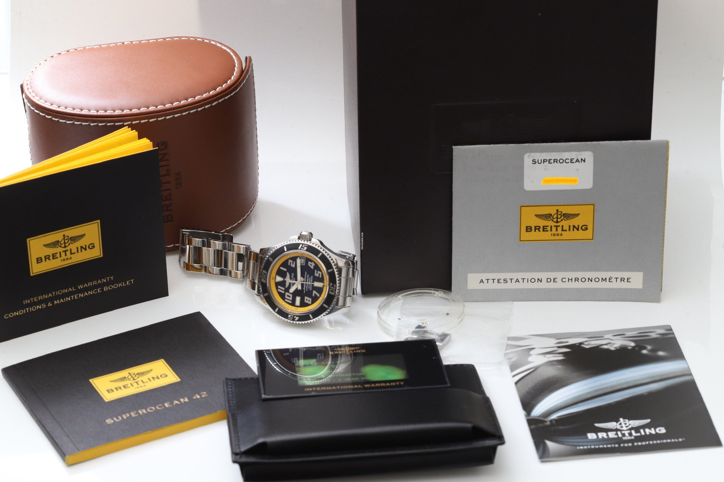 Breitling Superocean 42 Stainless Steel Automatic Yellow & Black
