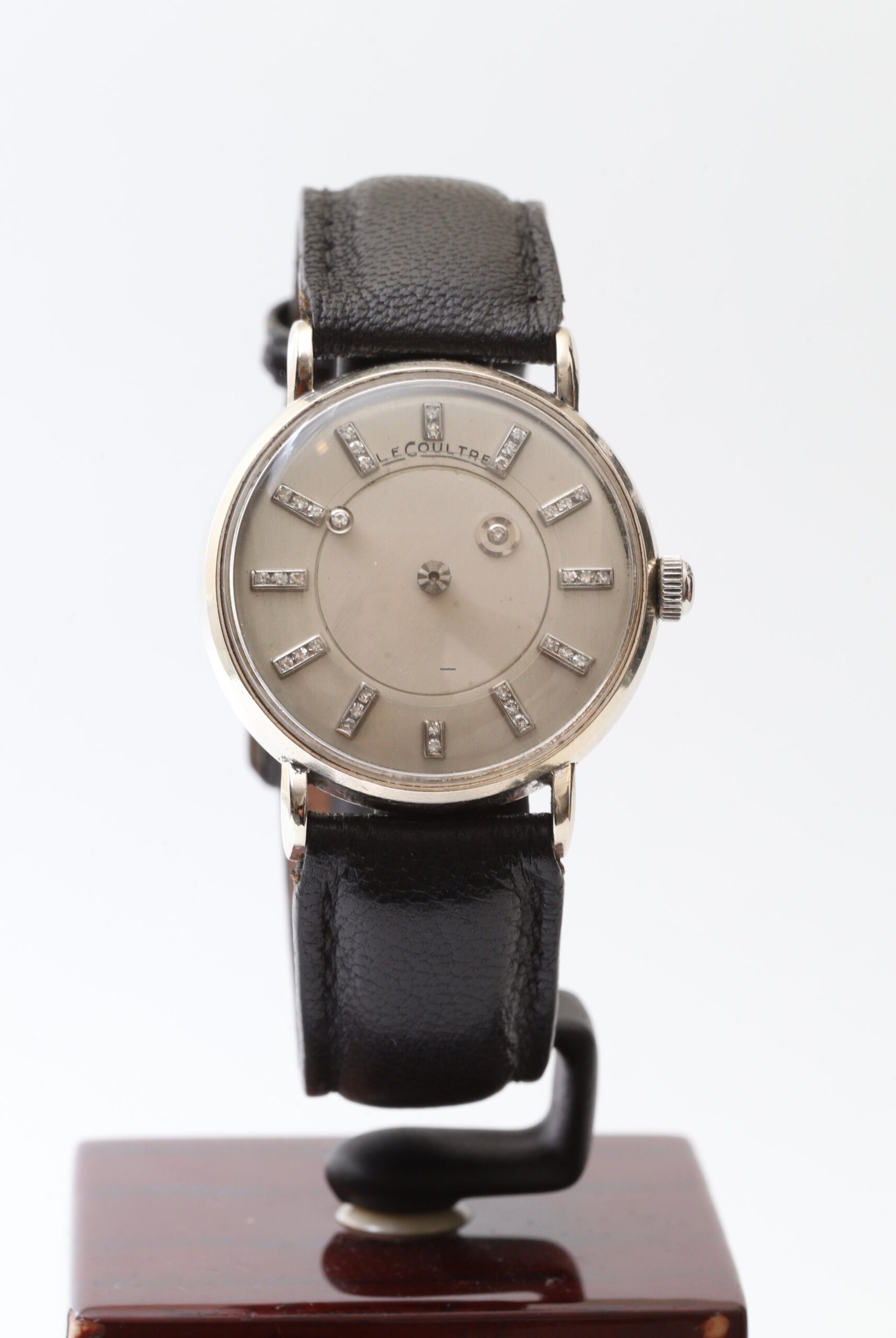 Jaeger-LeCoultre Galaxy Mystery Dial 14K Solid White Gold & Diamonds 1950s Vintage