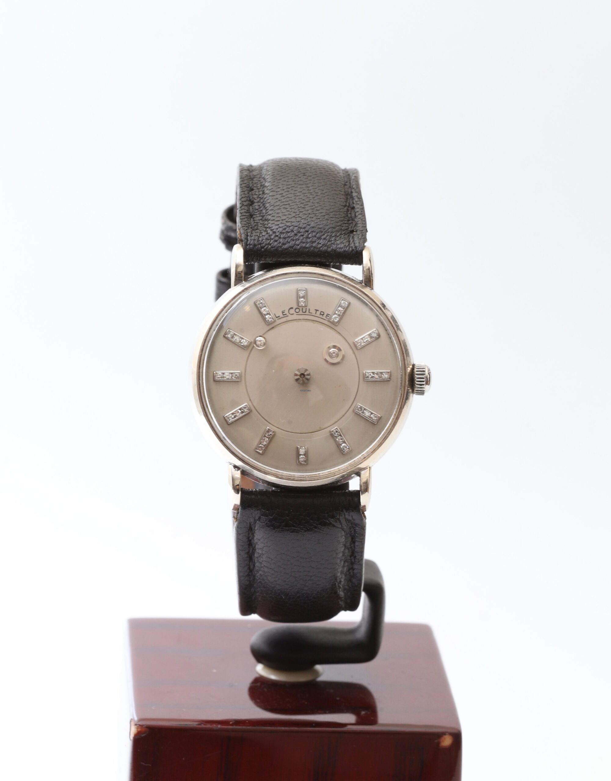 Jaeger-LeCoultre Galaxy Mystery Dial 14K Solid White Gold & Diamonds 1950s Vintage