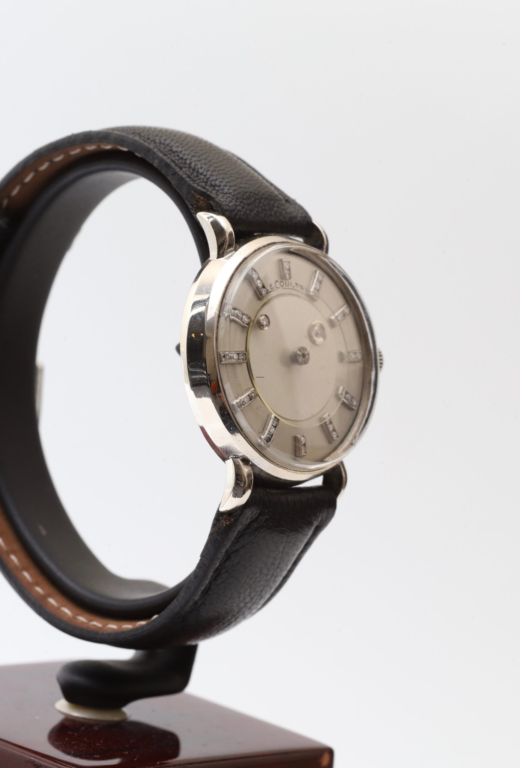 Jaeger-LeCoultre Galaxy Mystery Dial 14K Solid White Gold & Diamonds 1950s Vintage