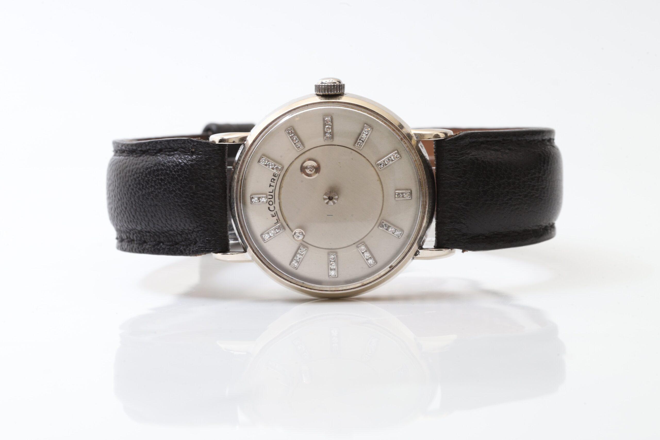 Jaeger-LeCoultre Galaxy Mystery Dial 14K Solid White Gold & Diamonds 1950s Vintage