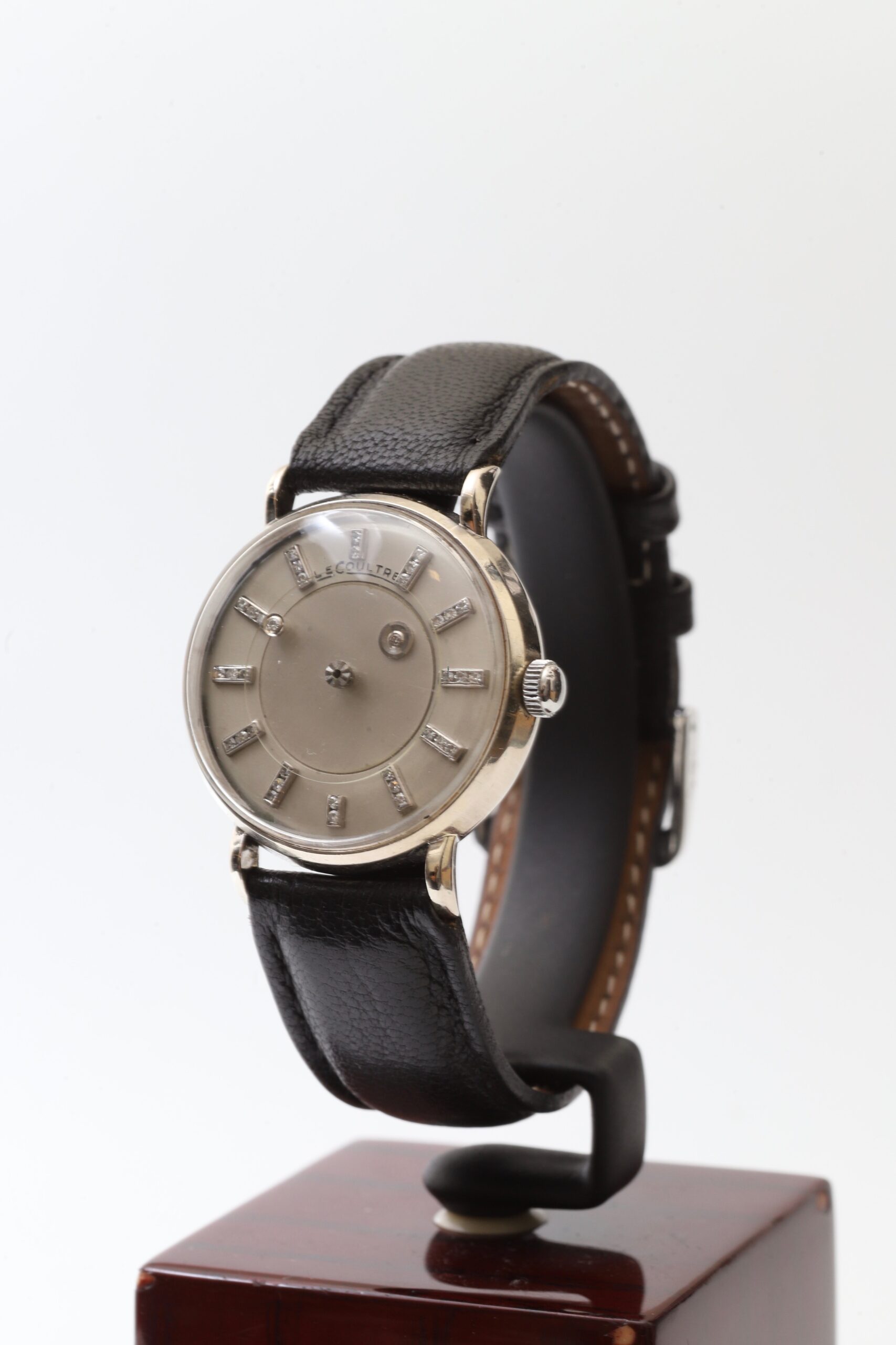 Jaeger-LeCoultre Galaxy Mystery Dial 14K Solid White Gold & Diamonds 1950s Vintage