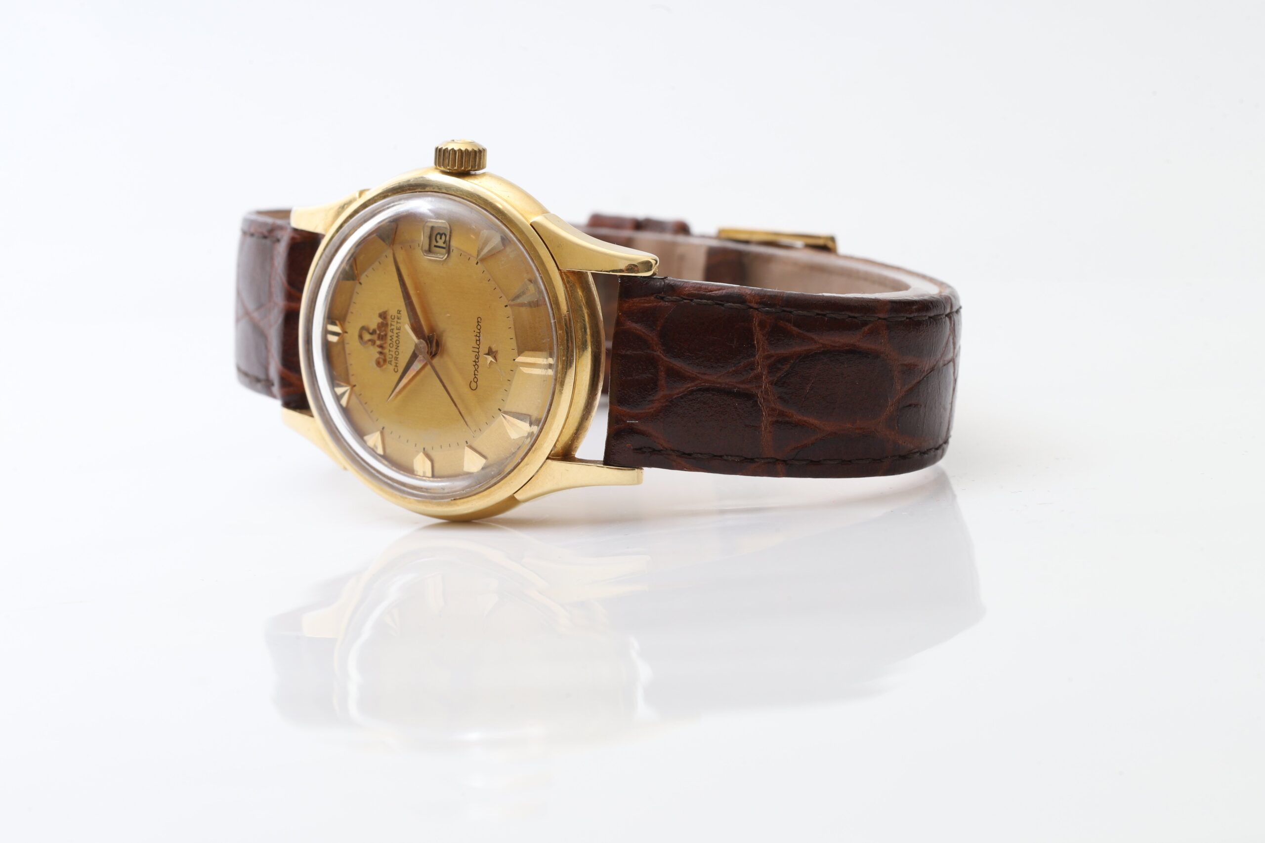 Omega Constellation Pie Pan Solid Yellow Gold 34mm Automatic Vintage 1959 Omega Constellation Pie Pan Solid Yellow Gold 34mm Automatic Vintage 1959