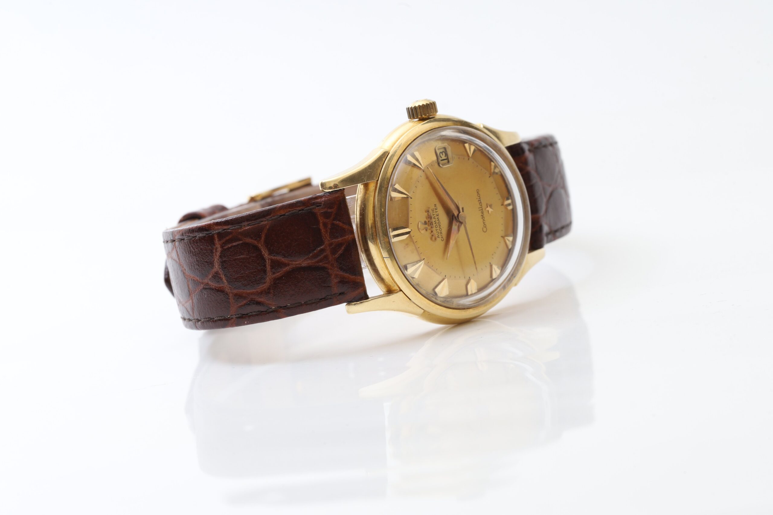 Omega Constellation Pie Pan Solid Yellow Gold 34mm Automatic Vintage 1959 Omega Constellation Pie Pan Solid Yellow Gold 34mm Automatic Vintage 1959