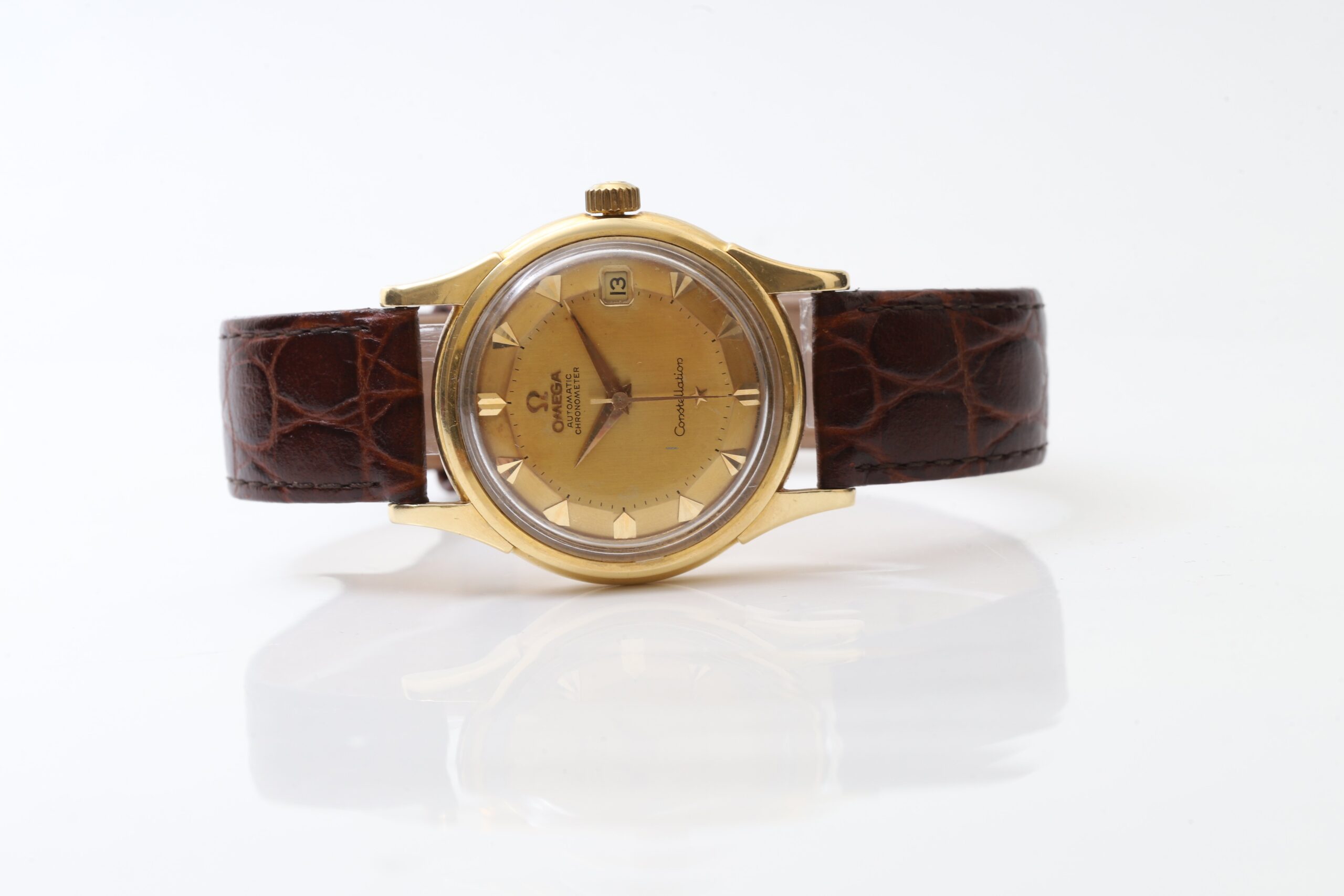 Omega Constellation Pie Pan Solid Yellow Gold 34mm Automatic Vintage 1959 Omega Constellation Pie Pan Solid Yellow Gold 34mm Automatic Vintage 1959