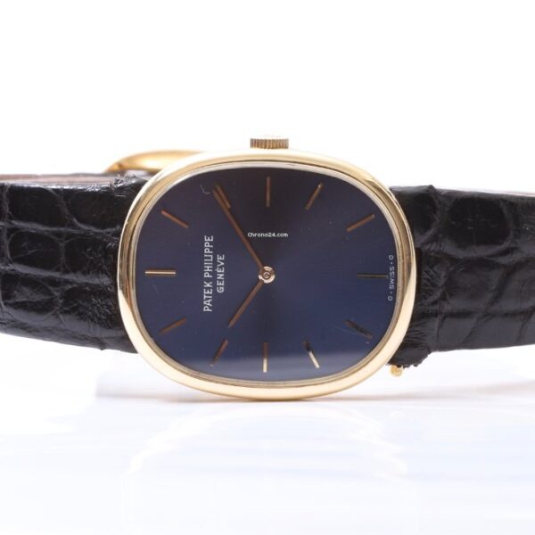 Patek Philippe Ellipse 18k Yellow Gold Manual Wind Blue Face
