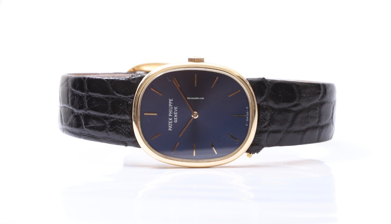Patek Philippe Ellipse 18k Yellow Gold Manual Wind Blue Face Patek Philippe Ellipse 18k Yellow Gold Manual Wind Blue Face