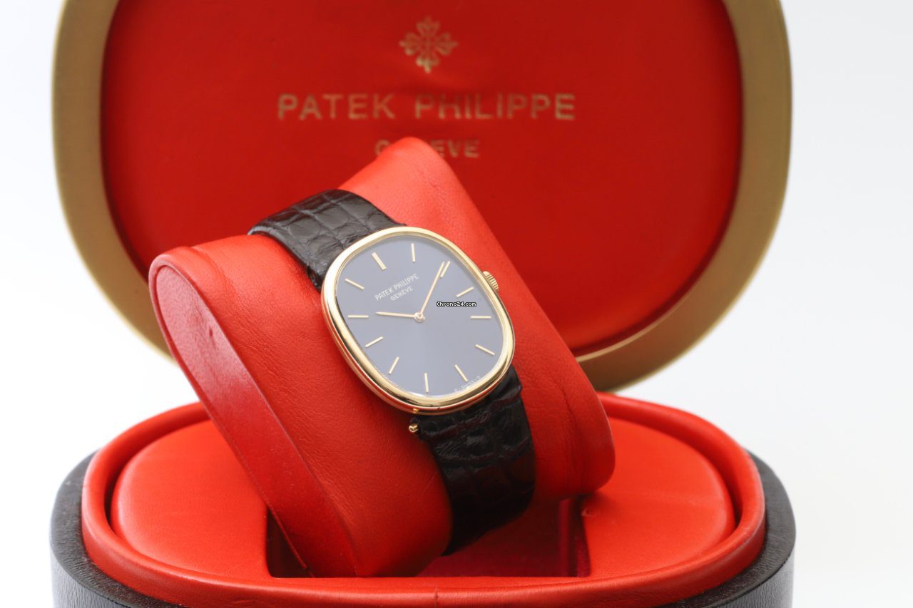 Patek Philippe Ellipse 18k Yellow Gold Manual Wind Blue Face Patek Philippe Ellipse 18k Yellow Gold Manual Wind Blue Face