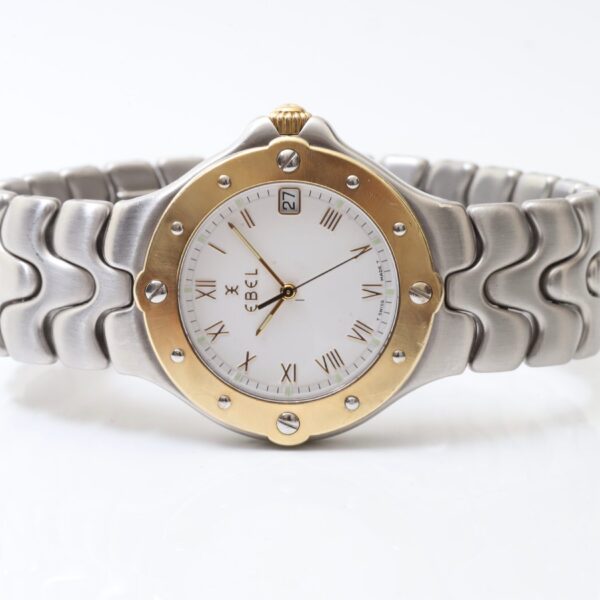 Ebel Sportwave 36mm Steel & Gold Quartz Mens Watch