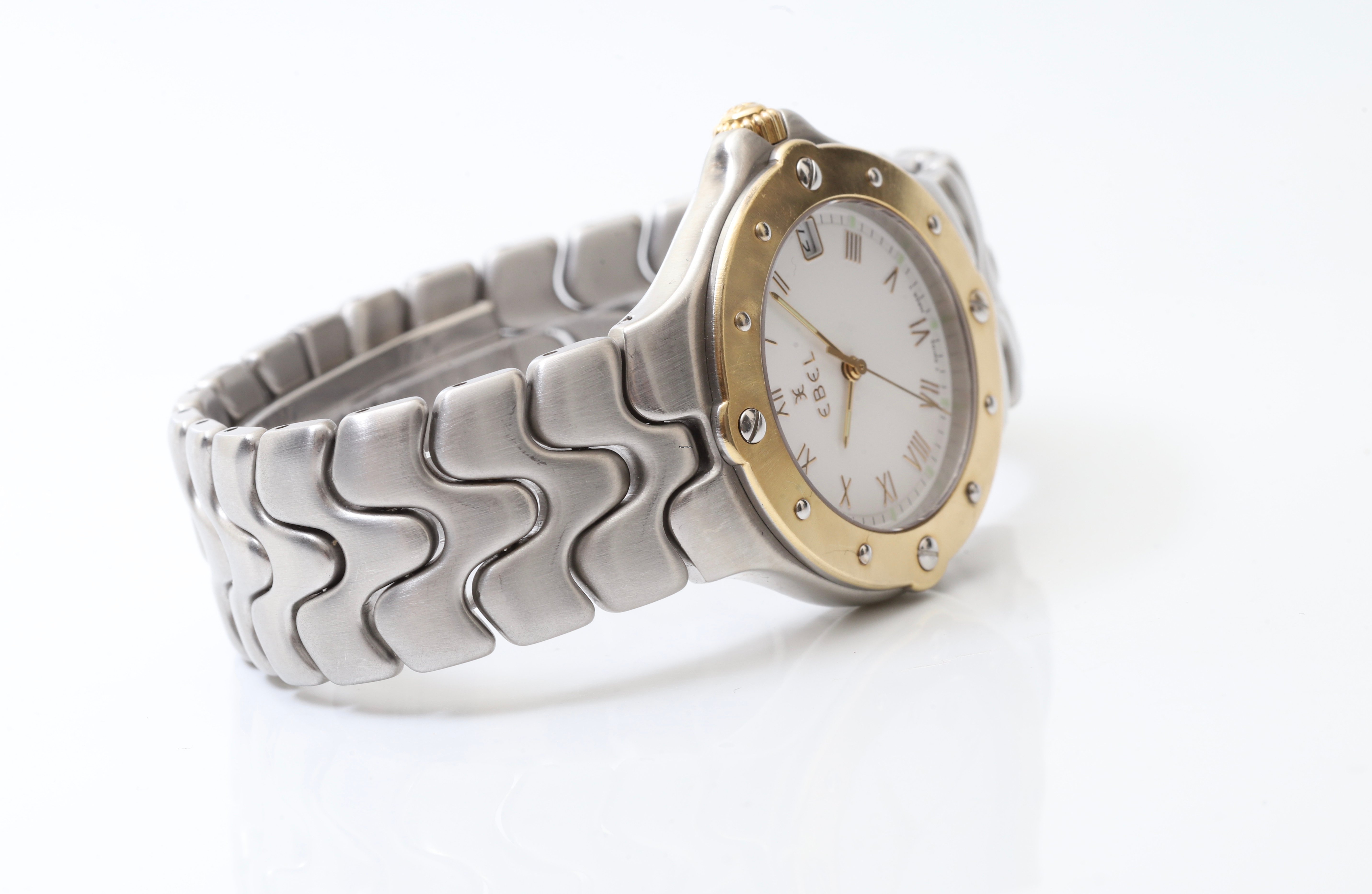Ebel Sportwave 36mm Steel & Gold Quartz Mens Watch