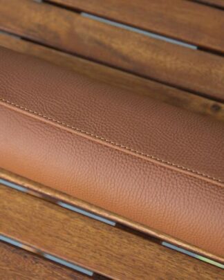Galata Saffiano Camel Watch Roll for Four Watches