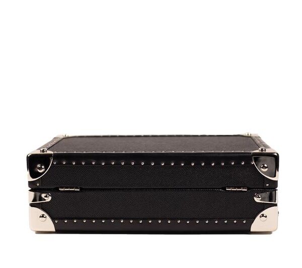 Petra Saffiano Black Watch Case for 8 Watches