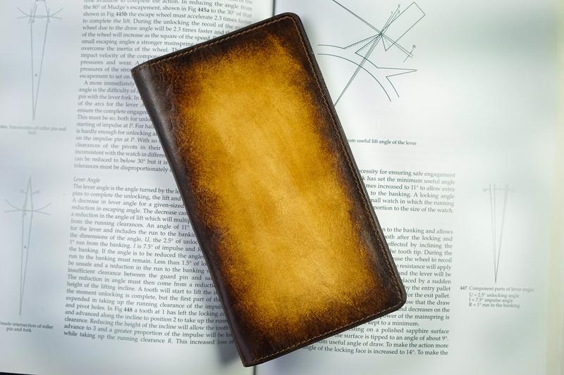 Bosphorus Leather Patina Light Tan Long Wallet