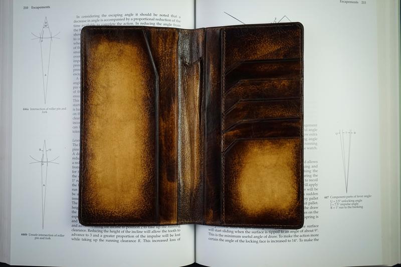 Bosphorus Leather Patina Light Tan Long Wallet