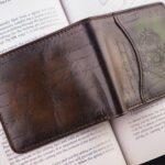 Bosphorus Leather Scripto Patina Green-Dark Brown Wallet
