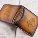 Bosphorus Leather Patina Light Tan Wallet with Removable Card Holder