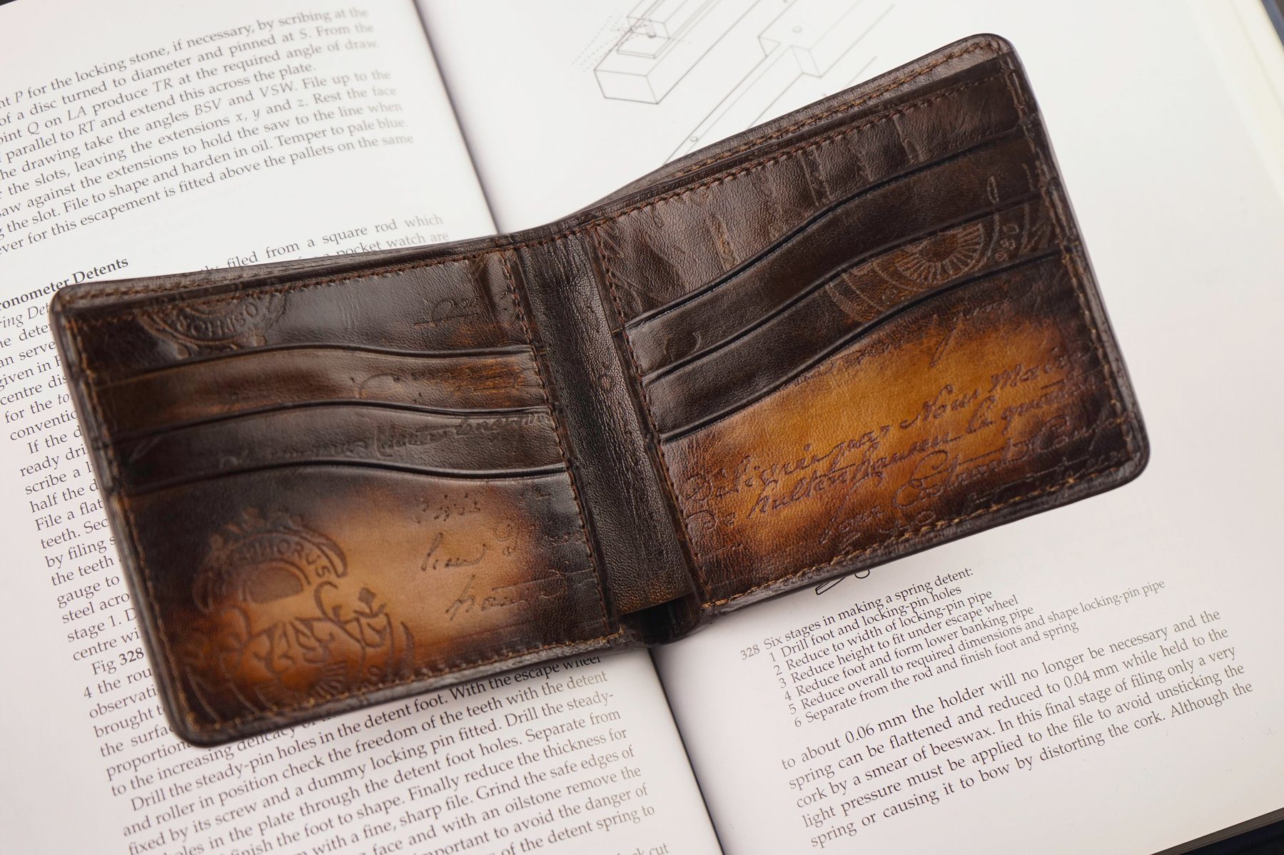 Bosphorus Leather Patina Light Tan Wallet with Removable Card Holder