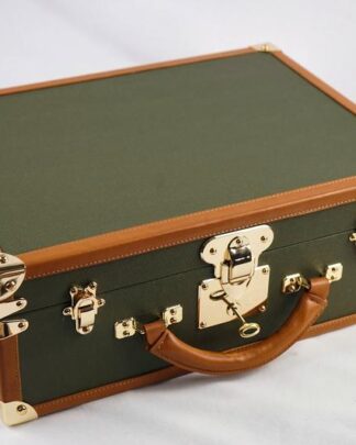 Saffiano Olive Watch Trunk for 36 Watches