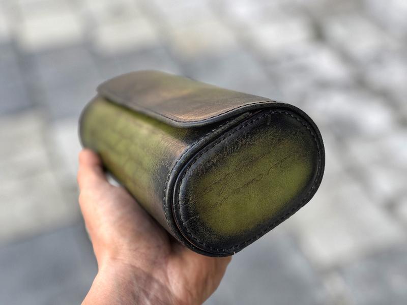 Galata Scripto Patina Green Watch Roll for Three Watches Galata Scripto Patina Green Watch Roll for Three Watches
