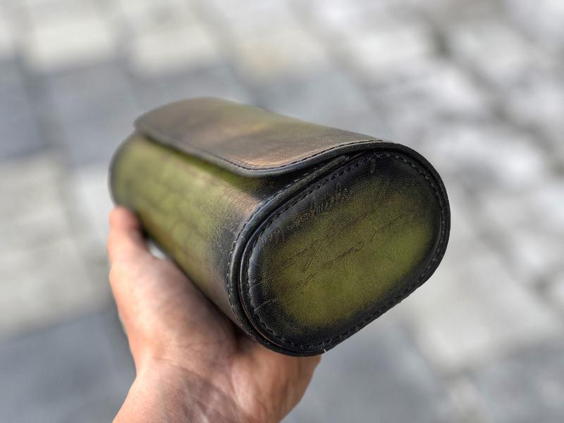 Galata Scripto Patina Green Watch Roll for Four Watches Galata Scripto Patina Green Watch Roll for Four Watches