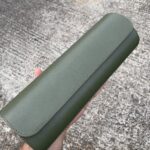 Galata Saffiano English Green Watch Roll for Four Watches