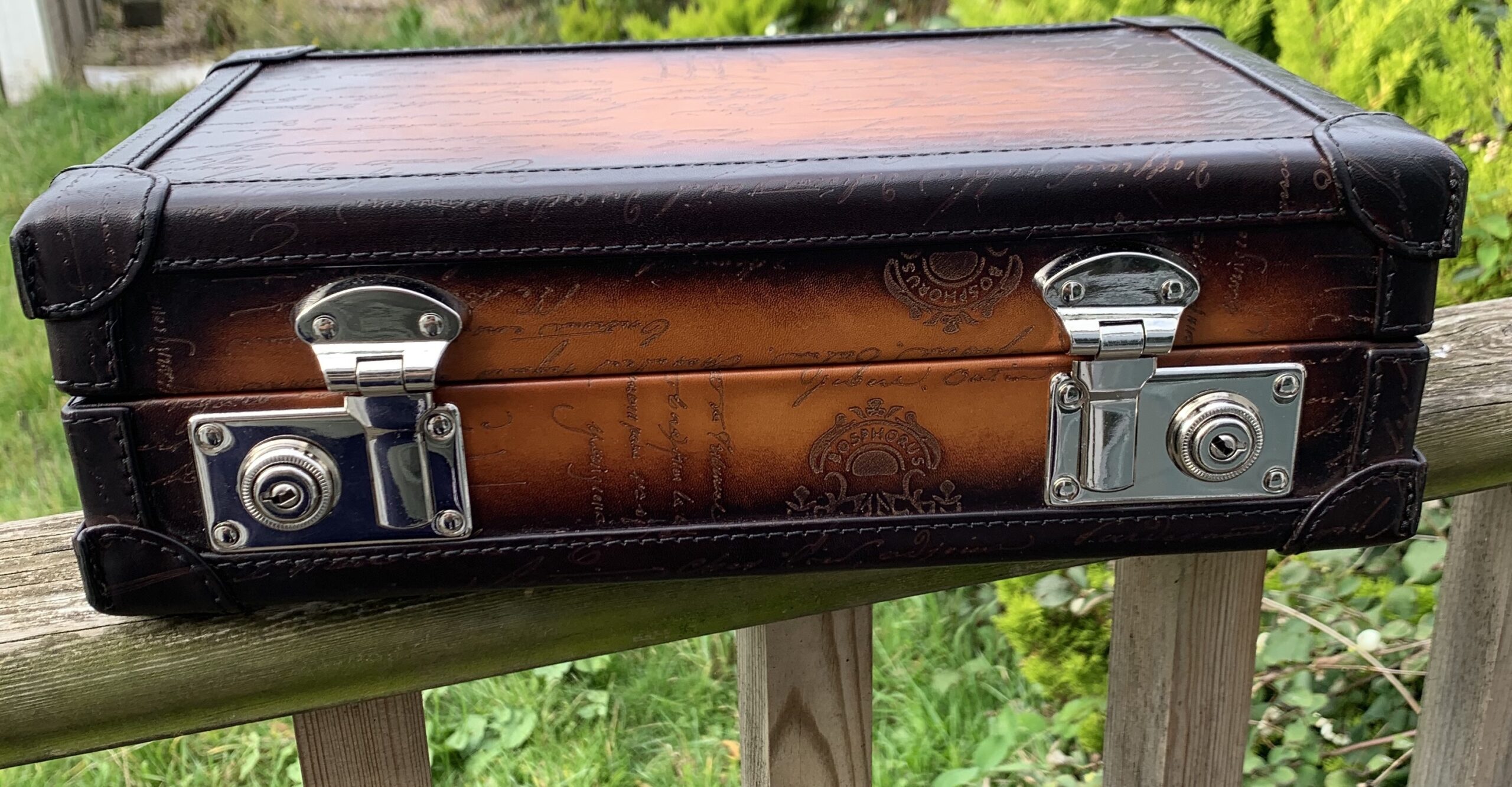 Petra Scripto Patina Honey Brown Watch Case for 8 Watches