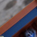 Petra Saffiano Navy Blue Watch Case for 8 Watches