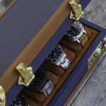 Petra Saffiano Navy Blue Watch Case for 8 Watches