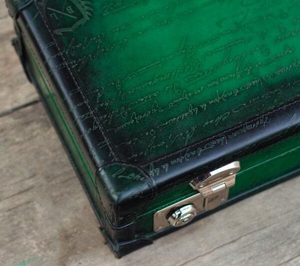 Petra Scripto Patina Green Watch Case for 8 Watches