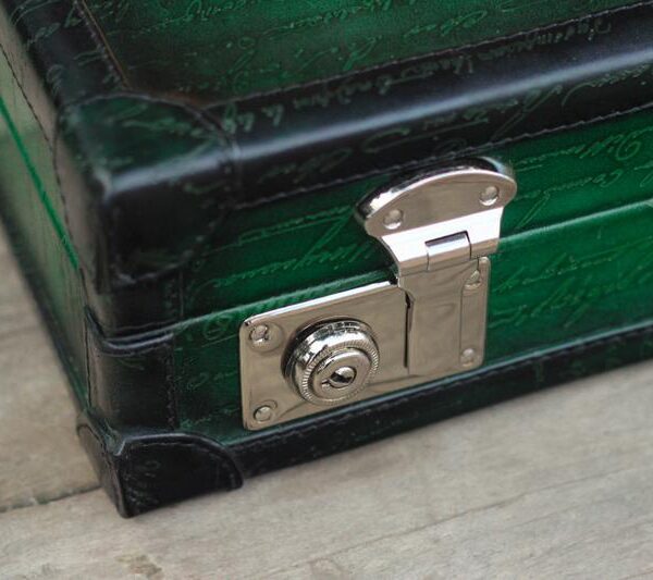 Petra Scripto Patina Green Watch Case for 8 Watches